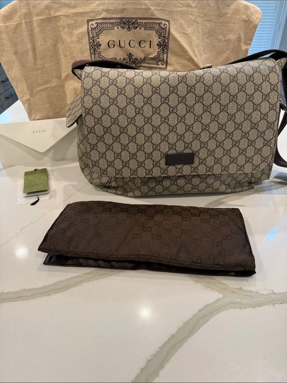 Gucci Brown GG Supreme Changing Bag